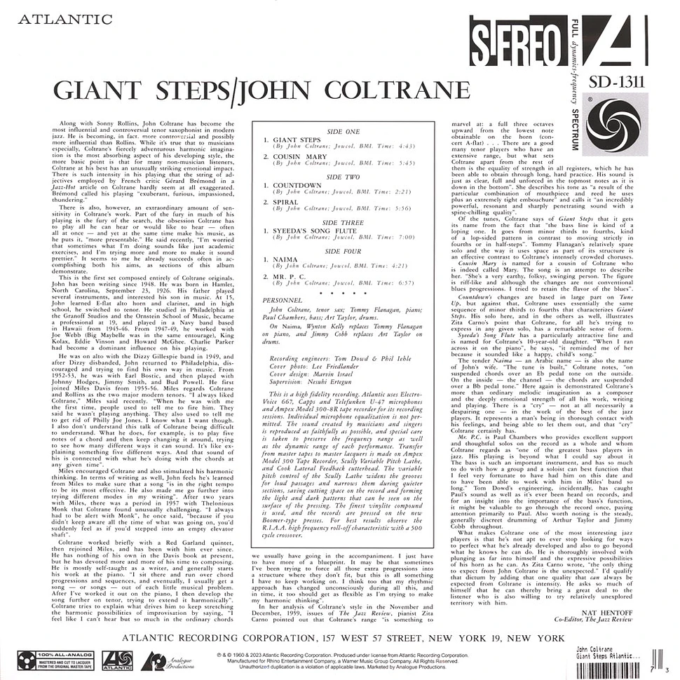 John Coltrane - Giant Steps Atlantic 75 Series