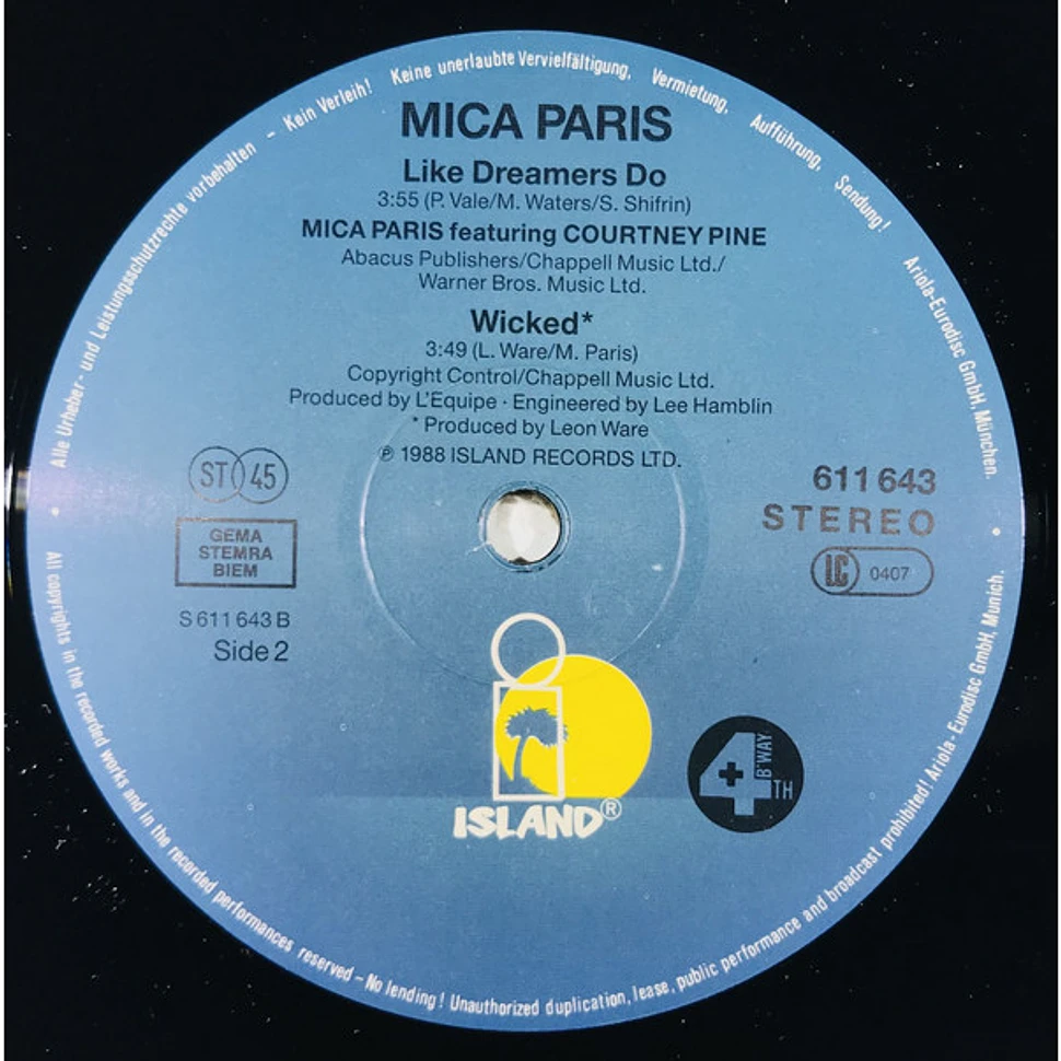 Mica Paris Featuring Courtney Pine - Like Dreamers Do
