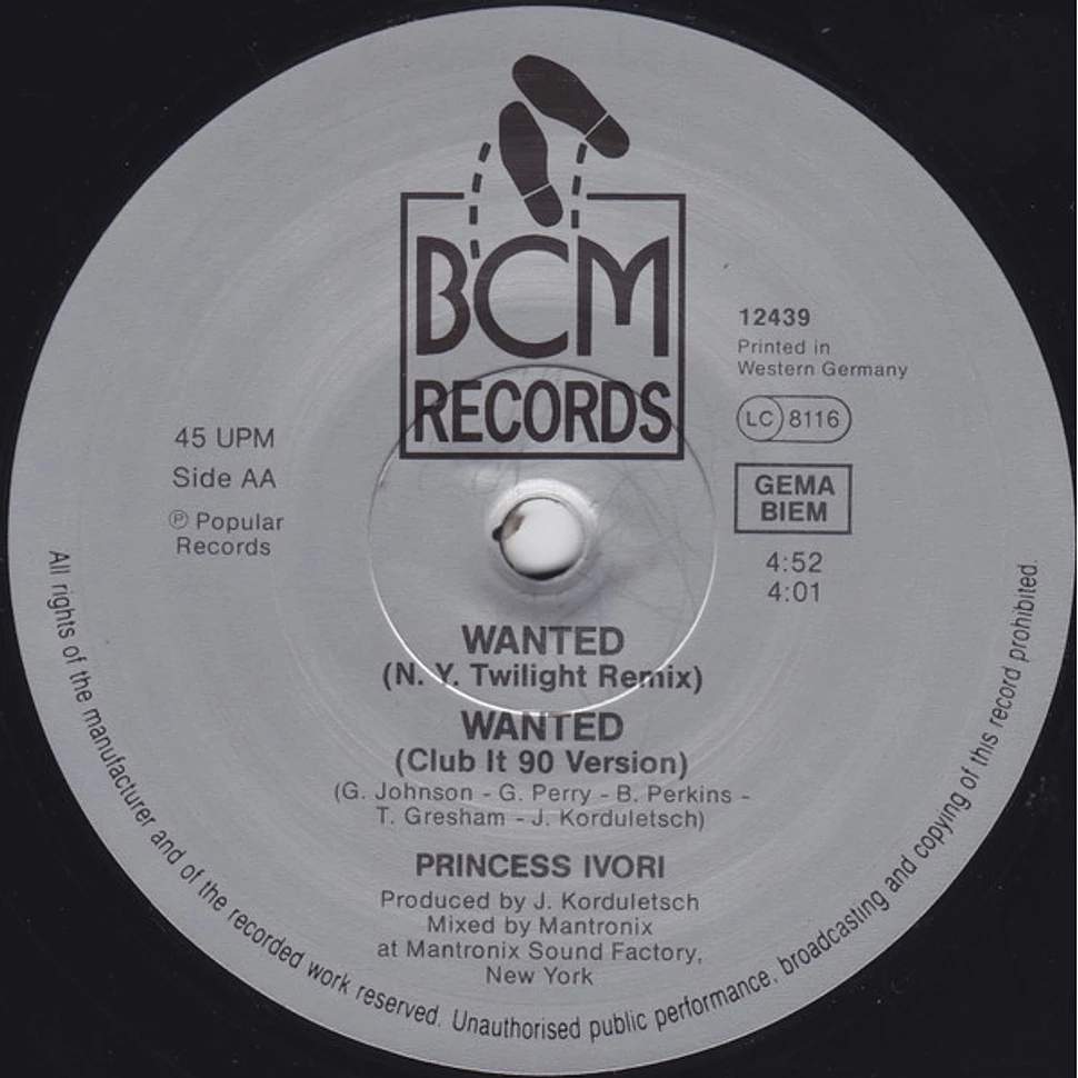 Princess Ivori - Wanted (Mantronix Remix)