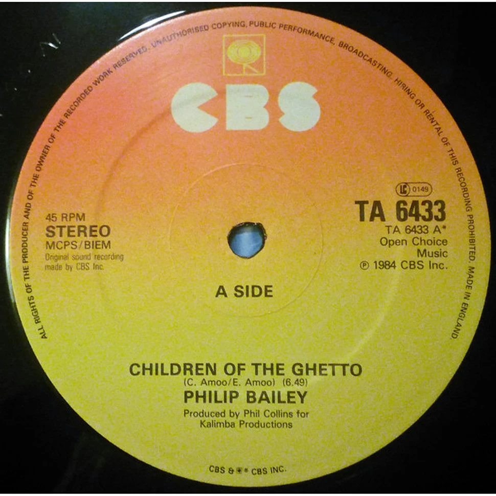 Philip Bailey - Children Of The Ghetto - Vinyl 12