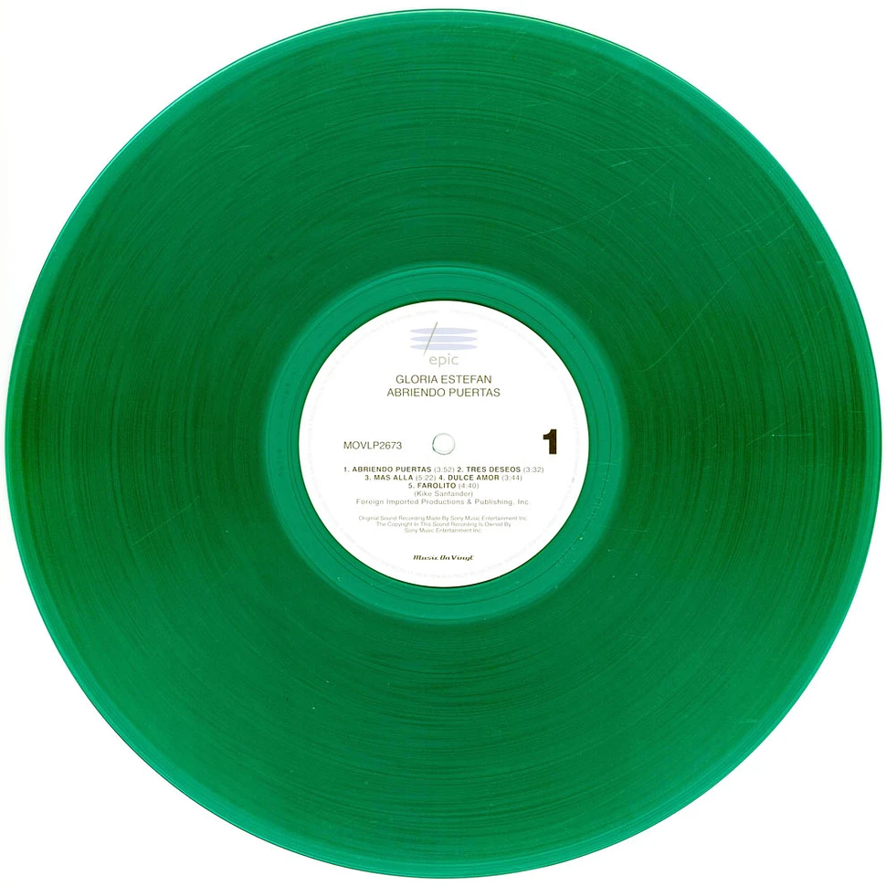 Gloria Estefan - Abriendo Puertas Translucent Green Coloured Vinyl Edition