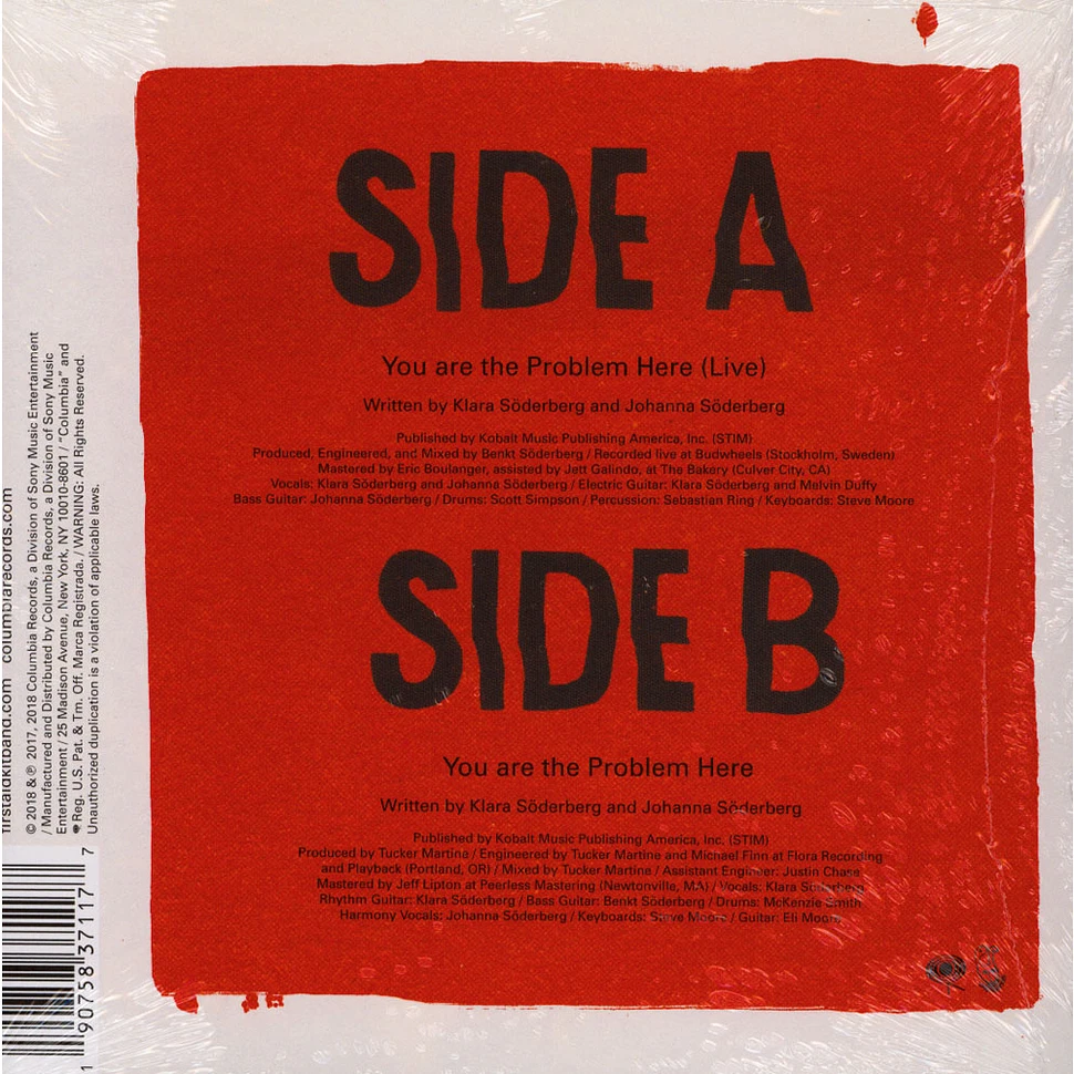 First Aid Kit You Are The Problem Here Vinyl 7" 2018 US