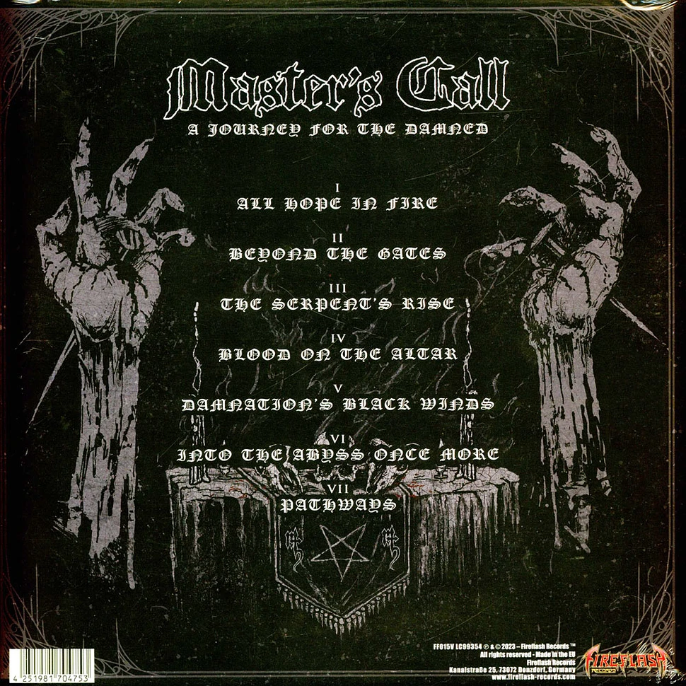 Master's Call - A Journey For The Damned Black & White Marbled Vinyl Edition