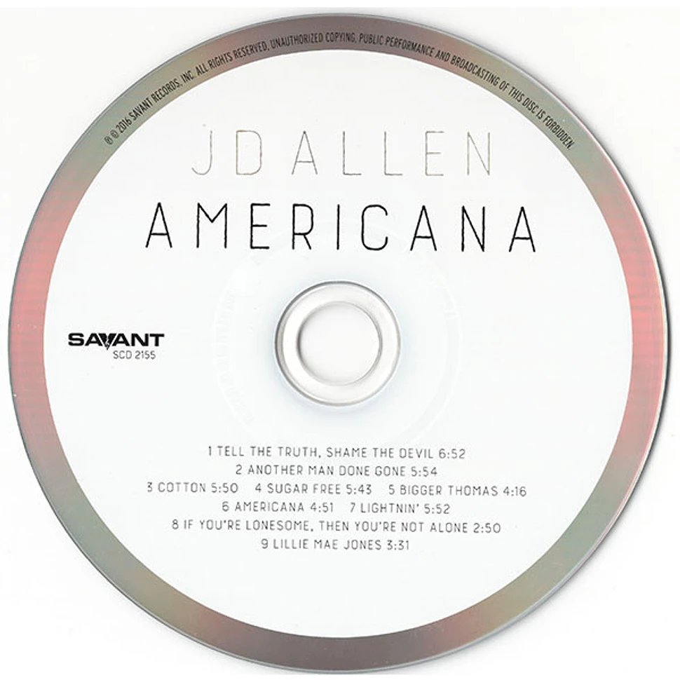 J.D. Allen - Americana (Musings On Jazz And Blues)