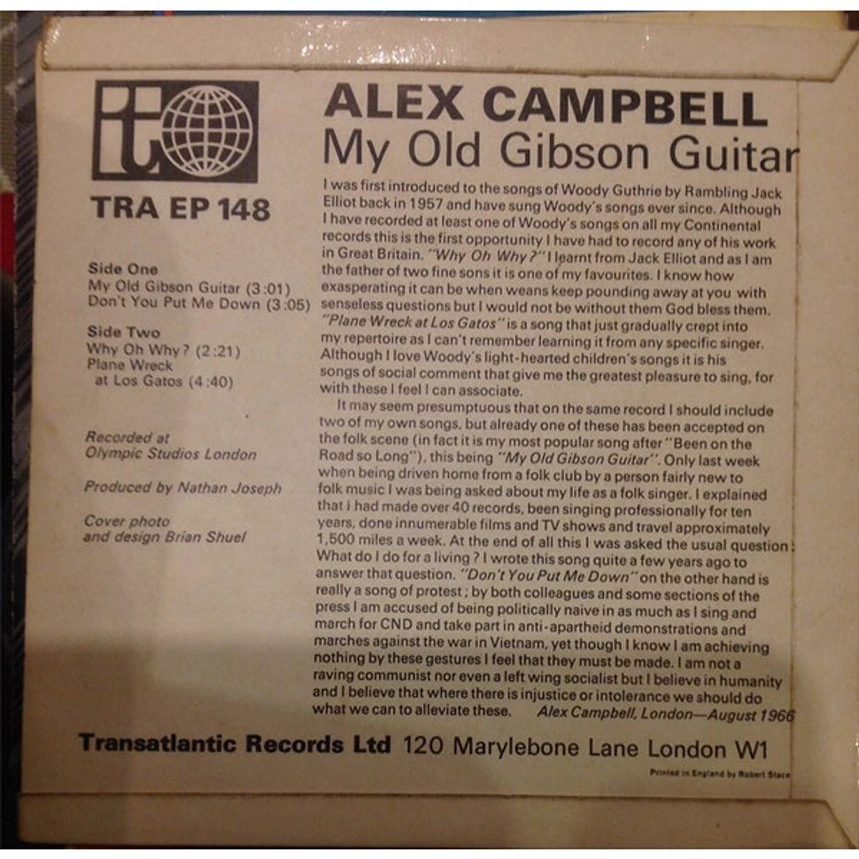 Alex Campbell - My Old Gibson Guitar