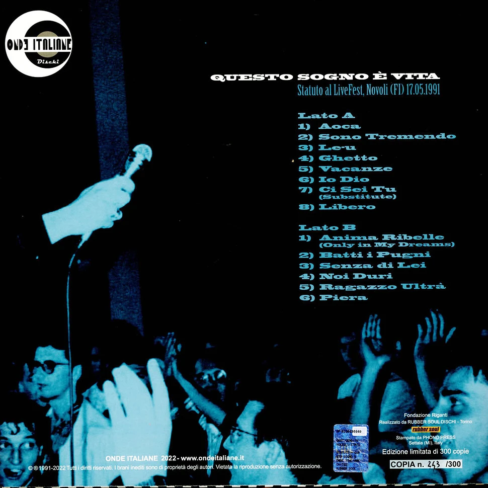 Statuto - Questo Sogno E' Vita White Vinyl Edition