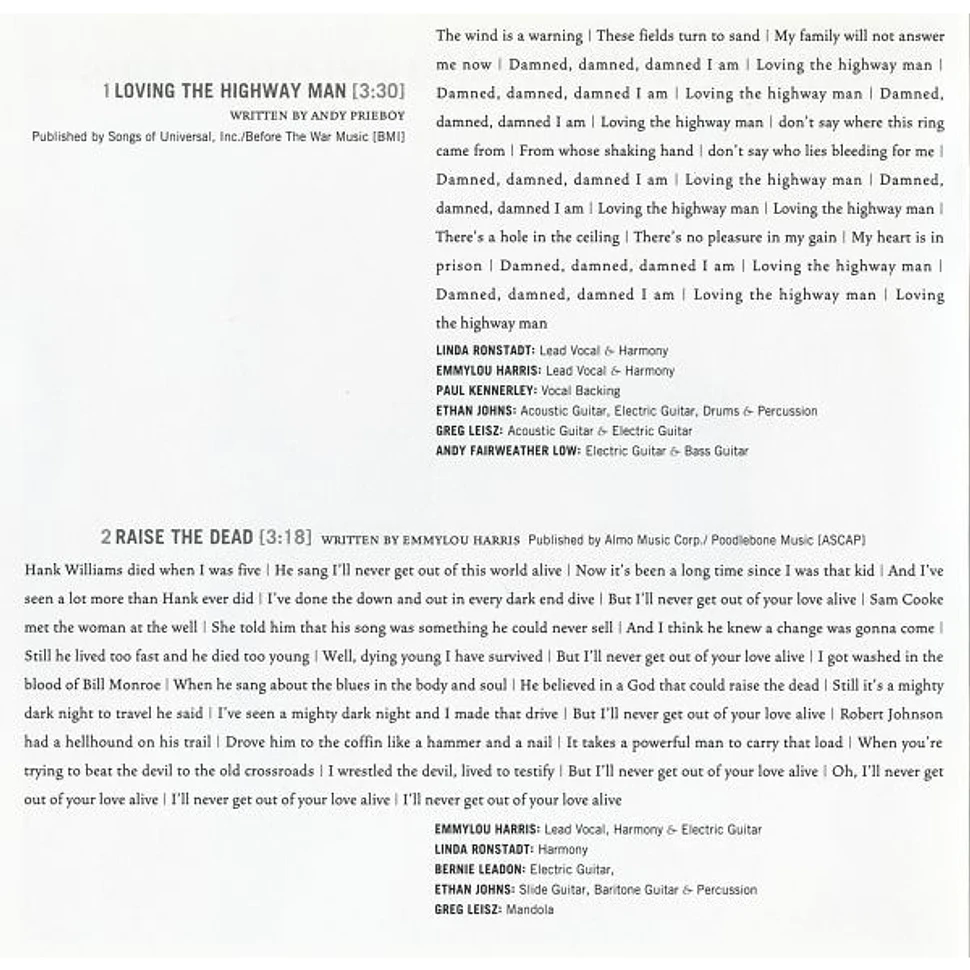 Linda Ronstadt & Emmylou Harris Western Wall The Tucson Sessions