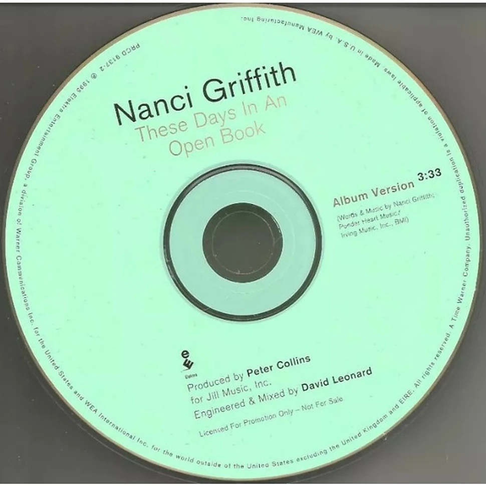 Nanci Griffith - These Days In An Open Book