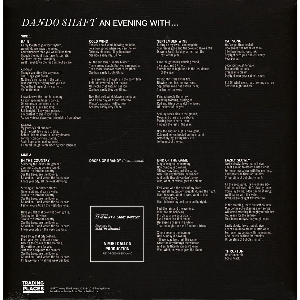 Dando Shaft - An Evening With Dando Shaft