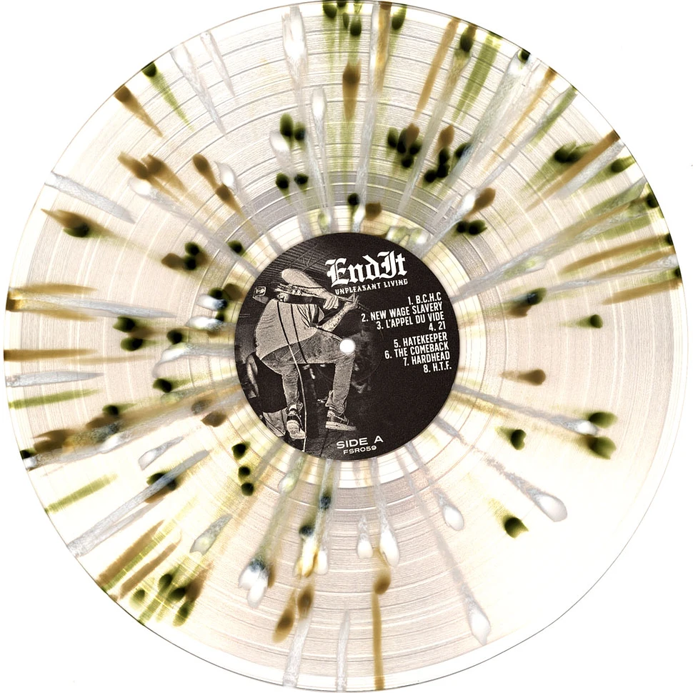 End It - Unpleasant Living Brown, Glod & White Splatter Vinyl Edition