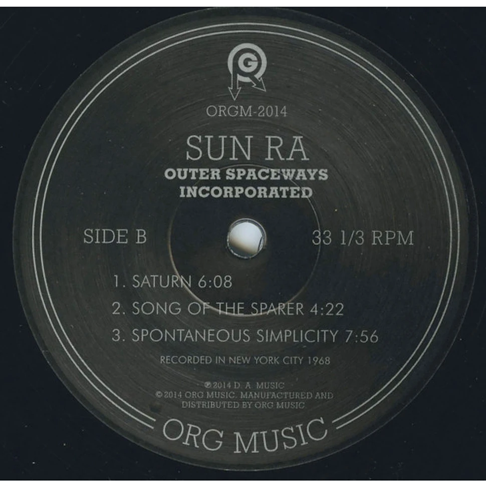 Sun Ra - Outer Spaceways Incorporated - Vinyl LP - 2014 - US - Reissue ...