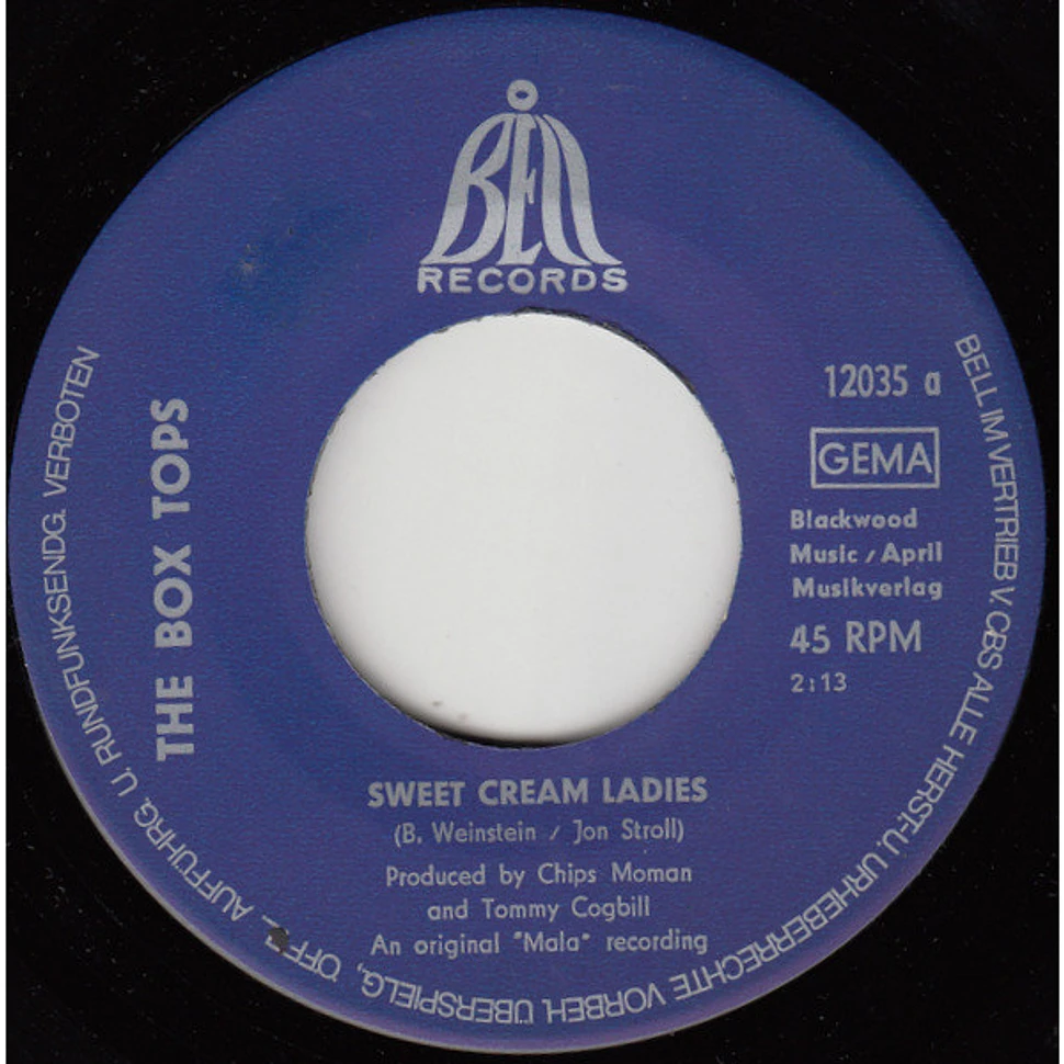 Box Tops - Sweet Cream Ladies / I See Only Sunshine
