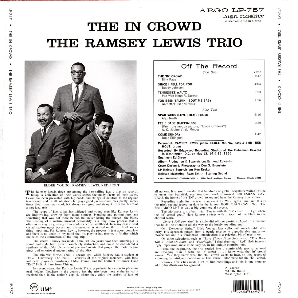 Ramsey Lewis Trio - The In Crowd Acoustic Sounds Edition