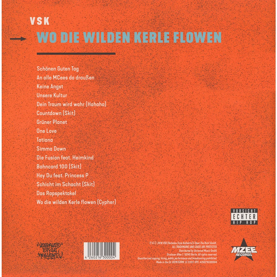 VSK (Verbales Style Kollektiv) Wo Die Wilden Kerle Flowen Black Vinyl