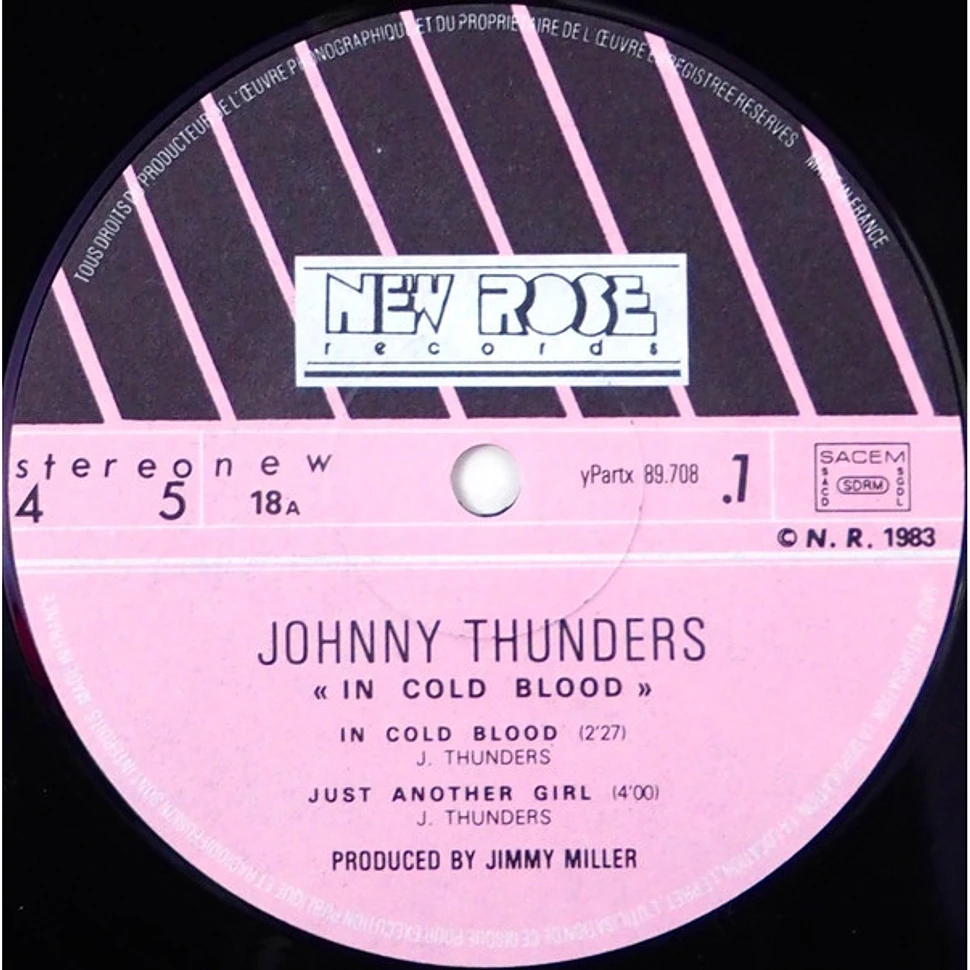 Johnny Thunders - In Cold Blood - Vinyl 12