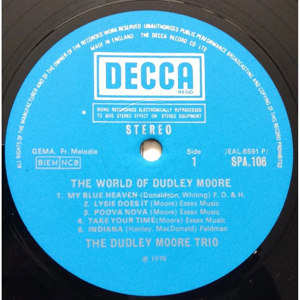 Dudley Moore Trio - The World Of Dudley Moore