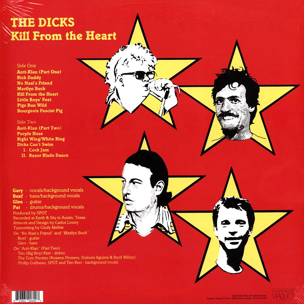 Dicks - Kill From The Heart Red Vinyl Edtion