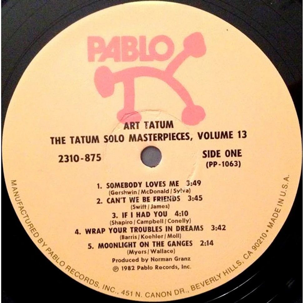 Art Tatum - The Tatum Solo Masterpieces, Vol. 13