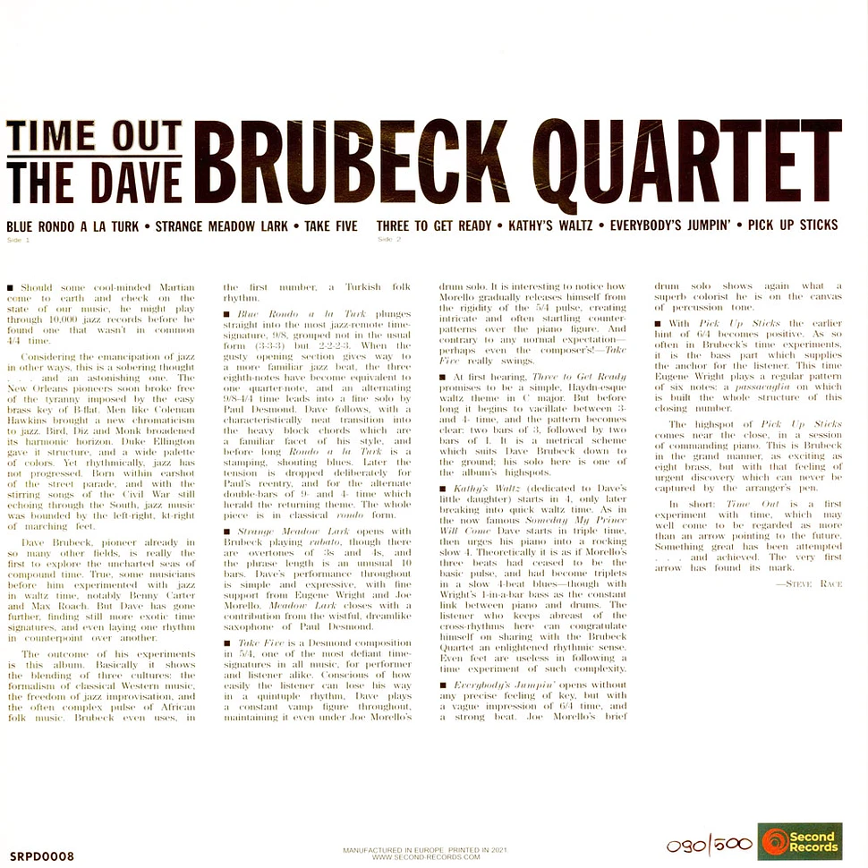 The Dave Brubeck Quartet - Time Out Purple Vinyl Edition