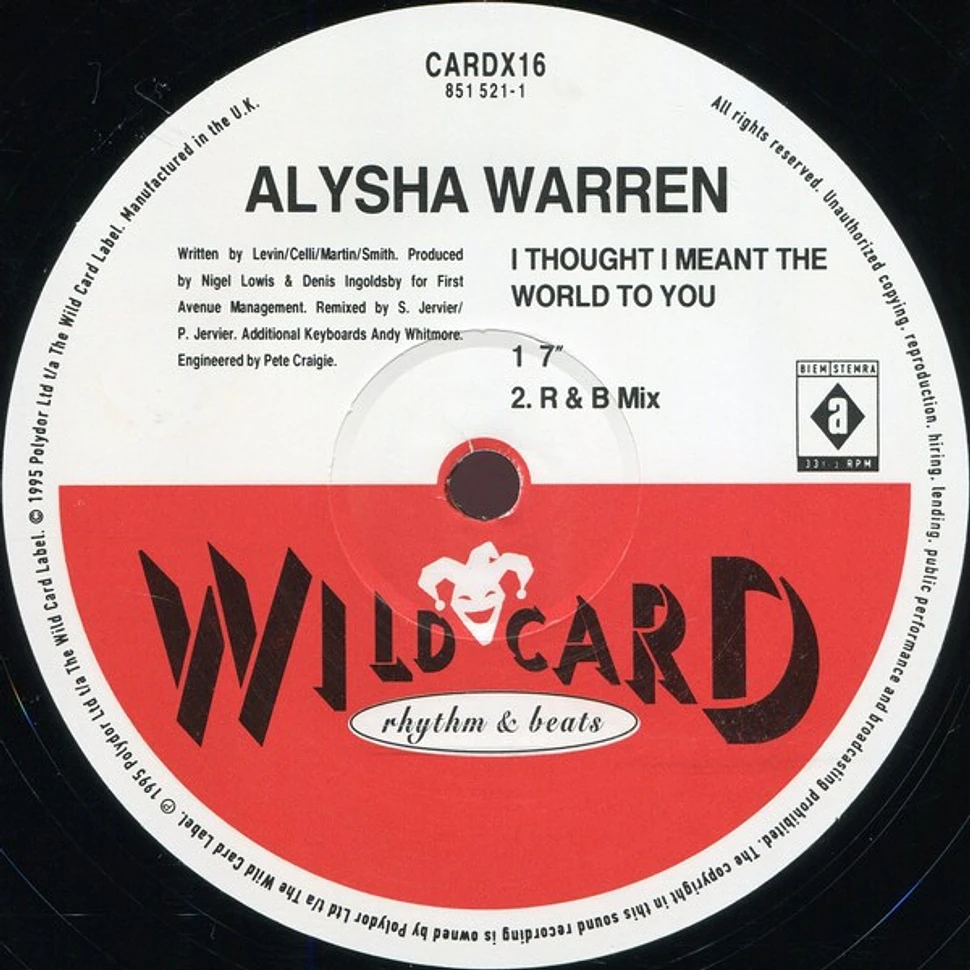 Alisha Warren - I Thought I Meant The World To You