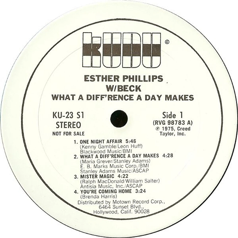 Esther Phillips With Joe Beck - What A Diff'rence A Day Makes