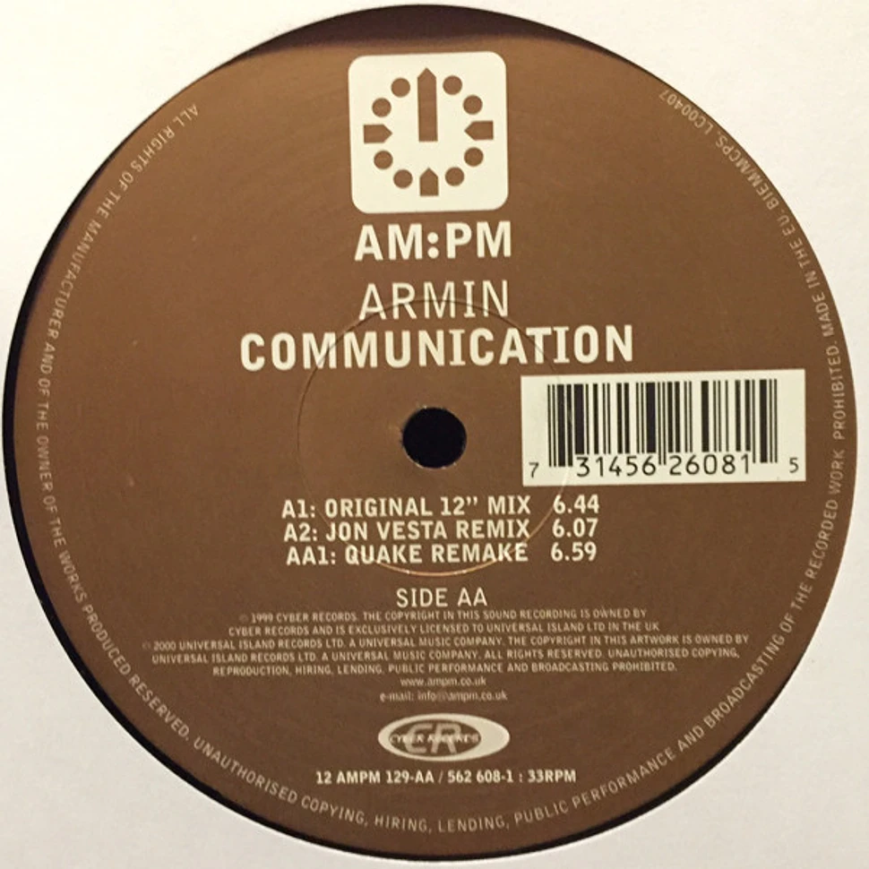 Armin van Buuren - Communication
