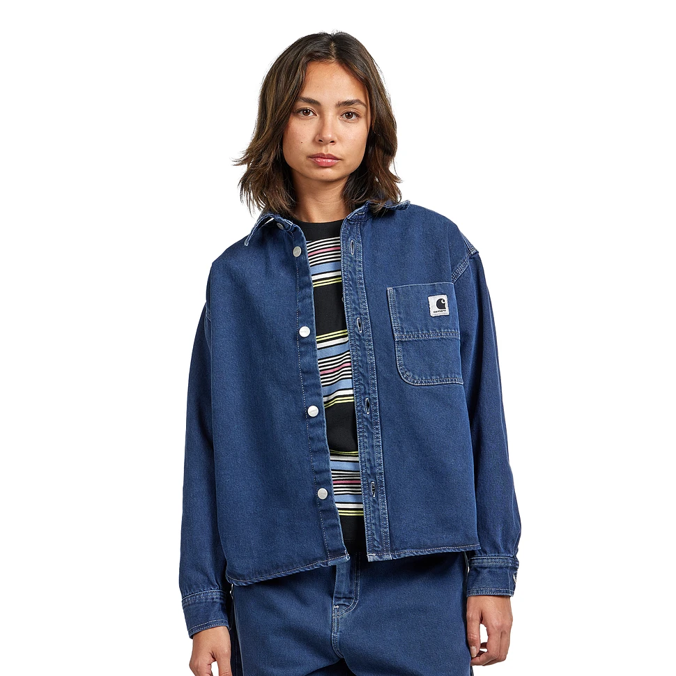 Carhartt WIP - W' Georgia Shirt Jac "Smithfield" Color Denim, 13.5 oz