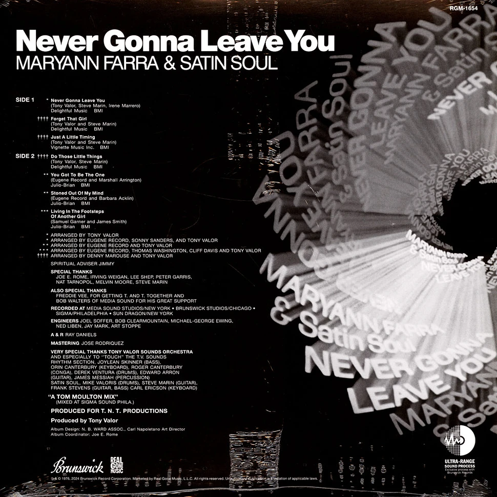 Farra, Maryann & Satin Soul - Never Gonna Leave You