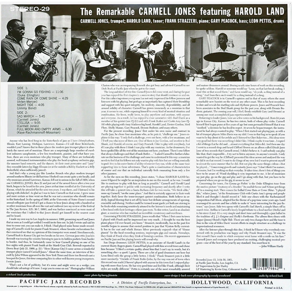 Carmell Jones Featuring Harold Land - The Remarkable Carmell Jones