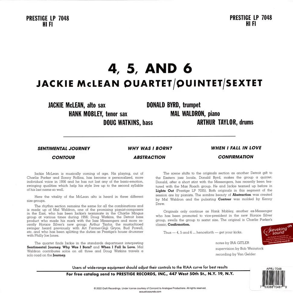 Jackie Maclean - 4, 5 And 6 (Mono)