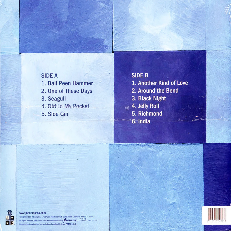 Joe Bonamassa - Sloe Gin Limited Transparent Blue Vinyl Edition