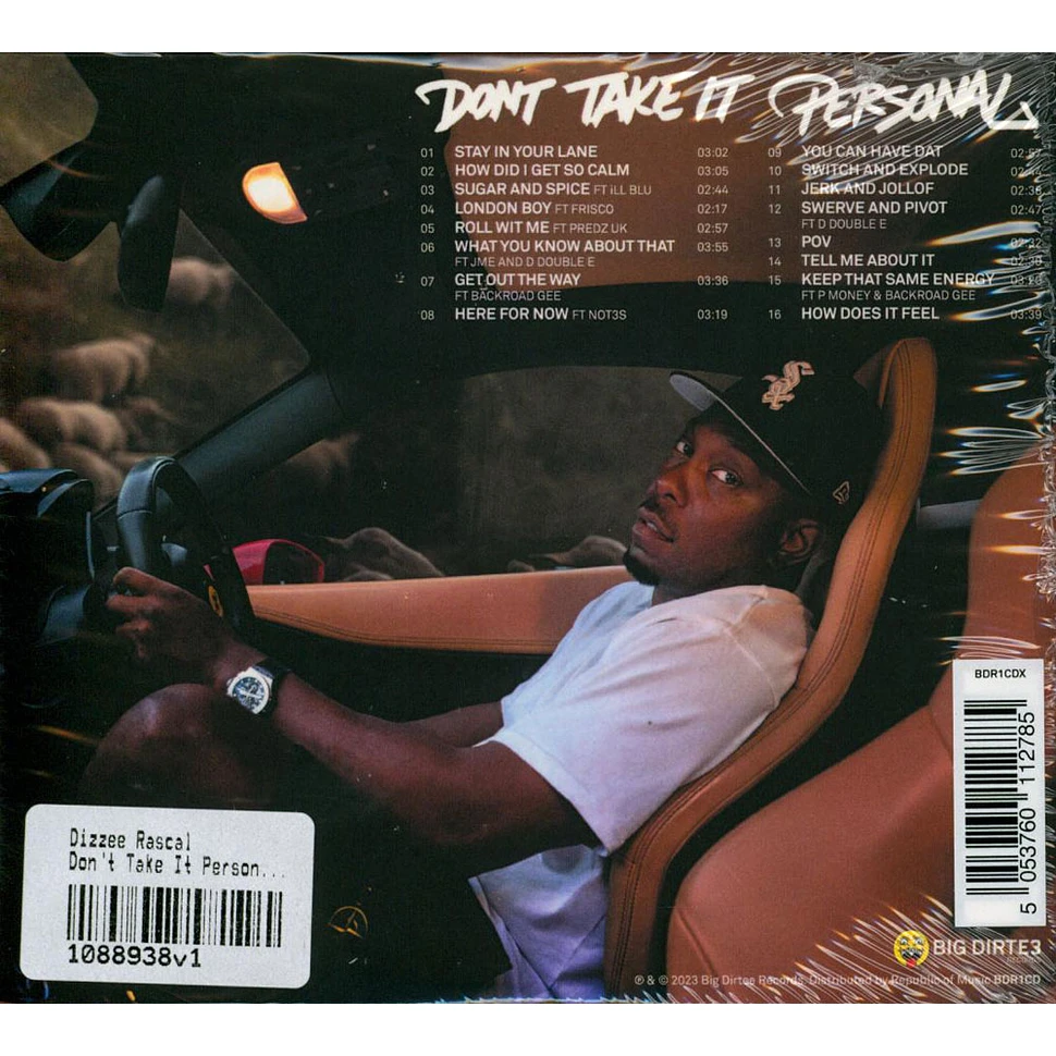 Dizzee Rascal - Don't Take It Personal Limited Signed Postcard