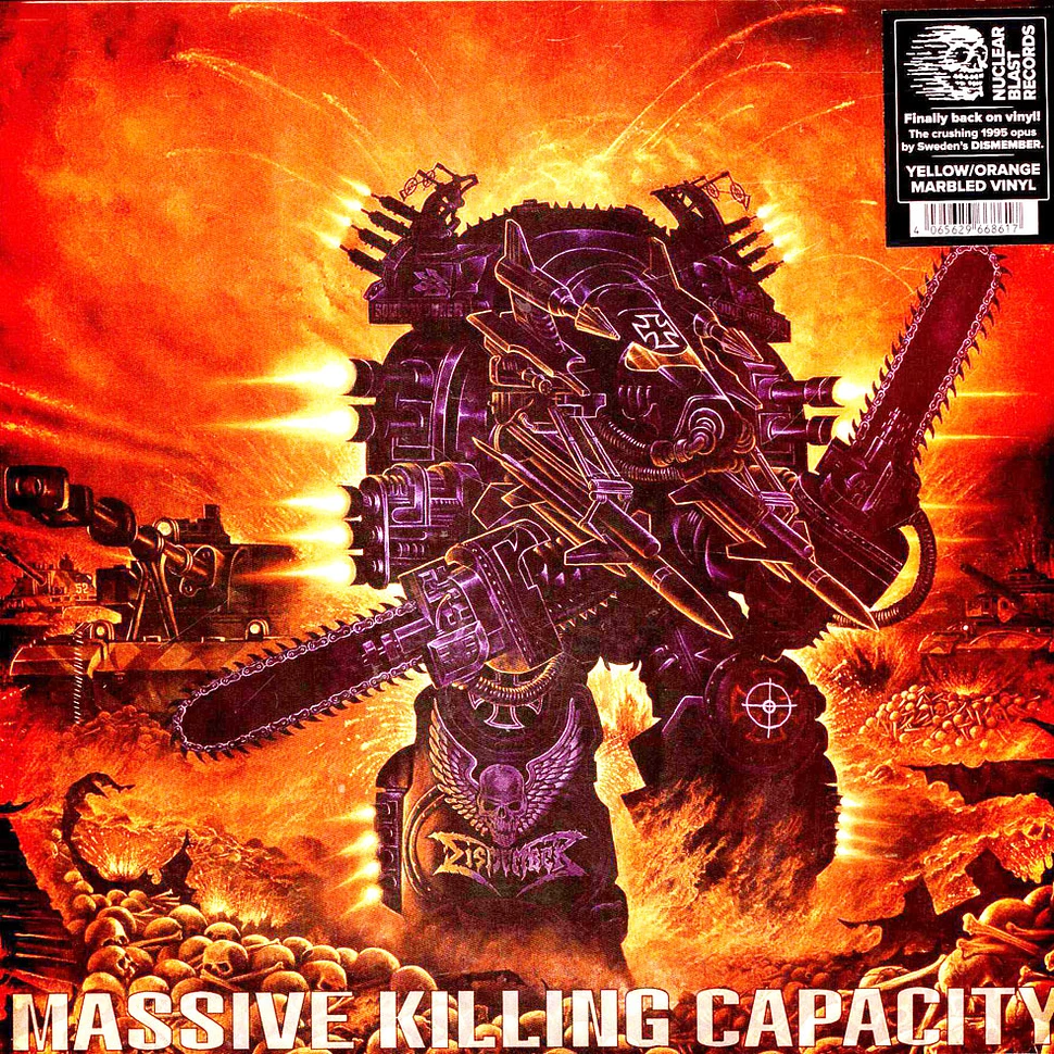Dismember - Massive Killing Capacity yellow orange Marbled Vinyl Edition