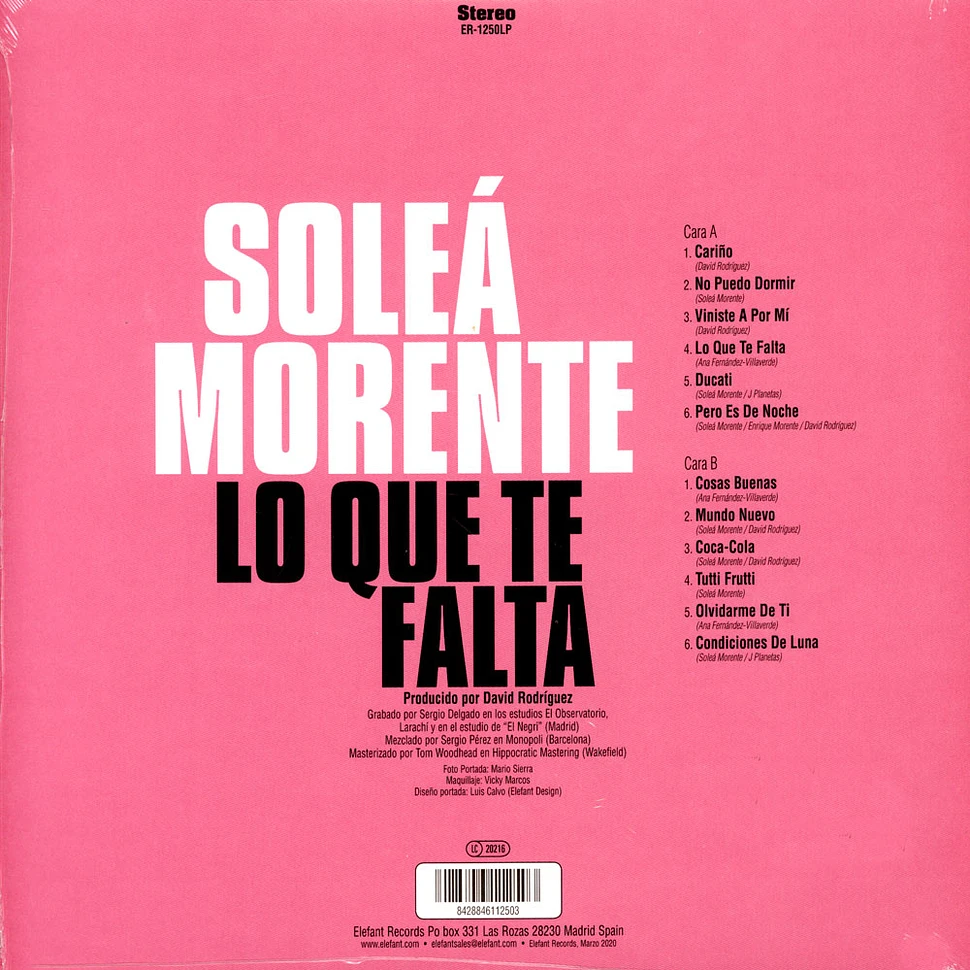 Soleá Morente - Lo Que Te Falta