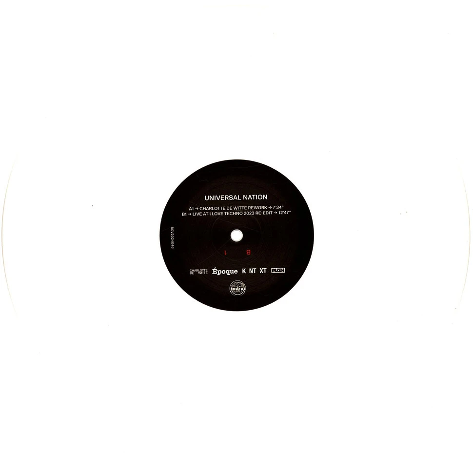 Push - Universal Nation (Charlotte De Witte Rework) White Colored Vinyl Edition