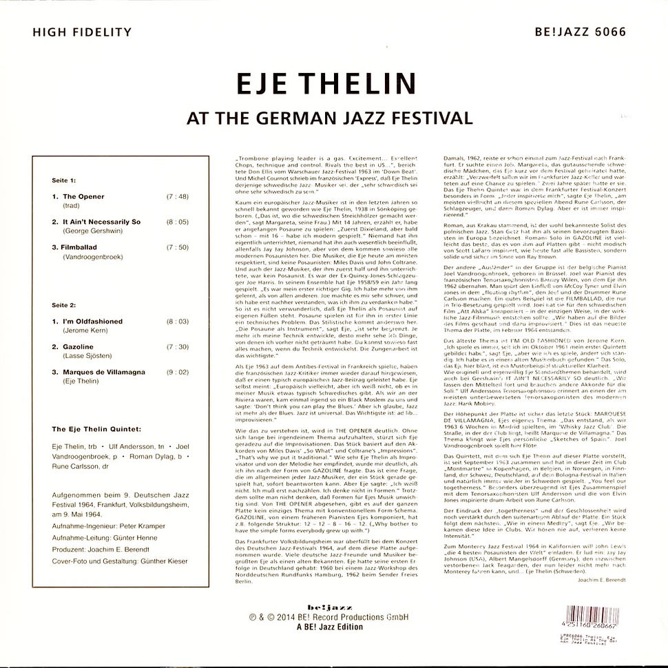Eje Thelin - Eje Thelin At The German Jazz Festival