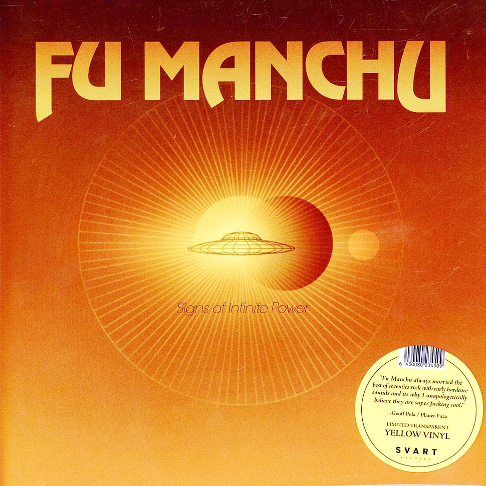 Fu Manchu - Signs Of Infinite Power Transparent Yellow Vinyl Edition