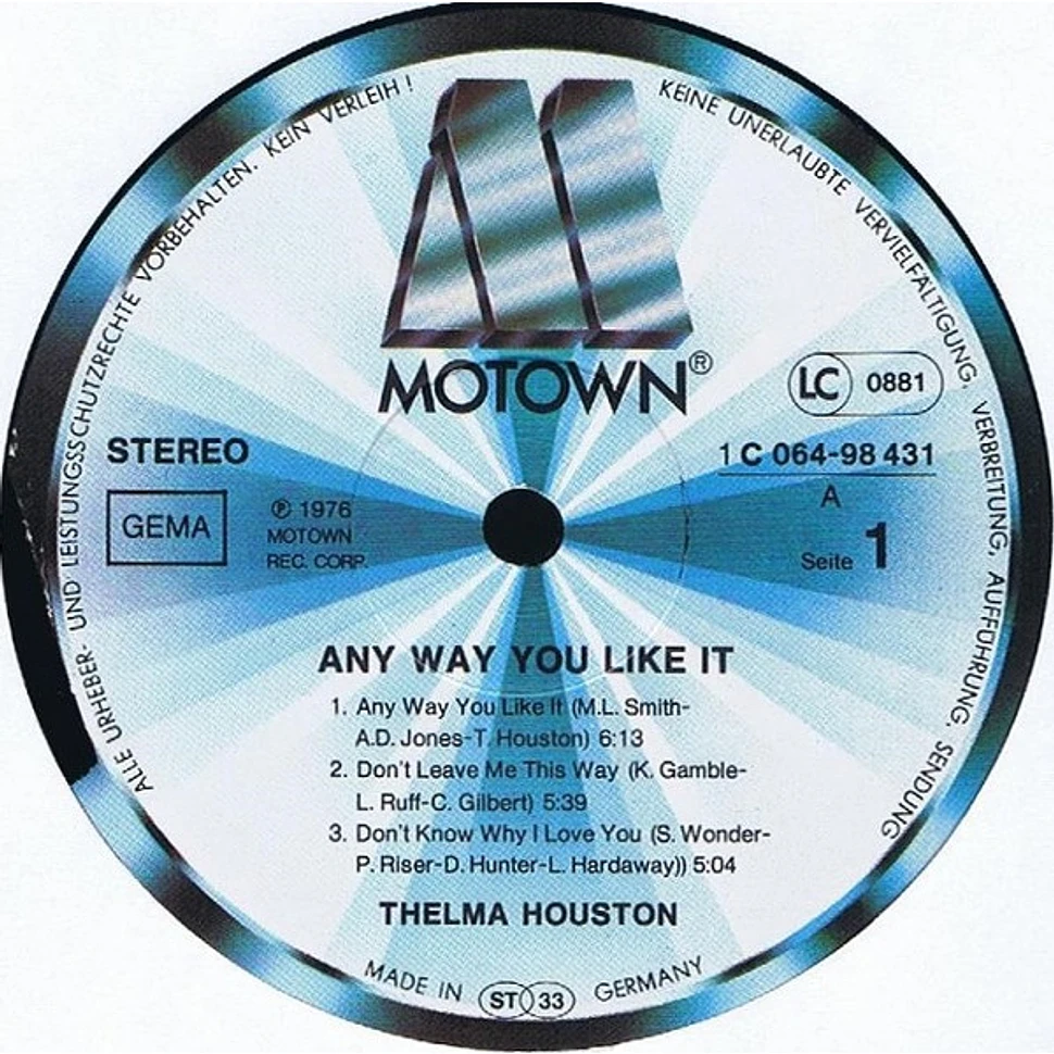 Thelma Houston - Any Way You Like It