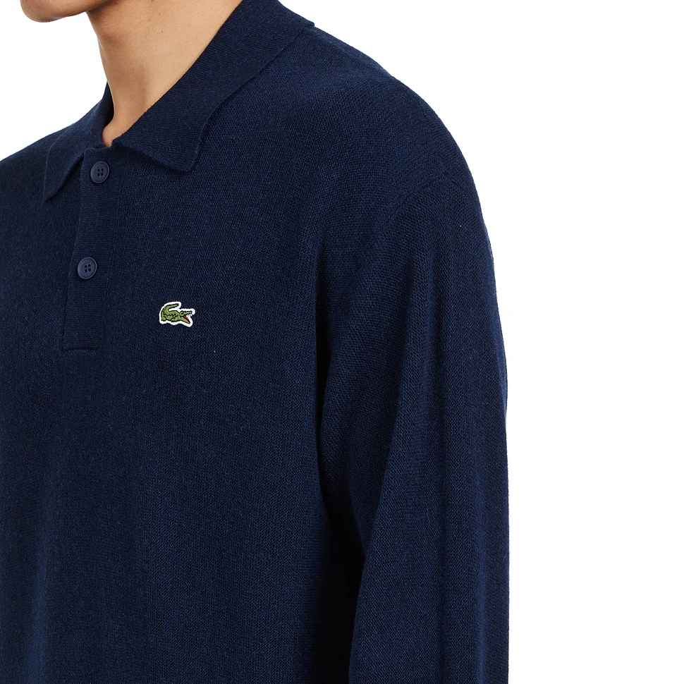 Lacoste - Moss Stitch Polo Collar Sweater