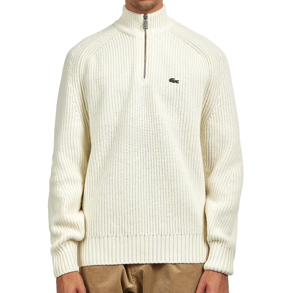 Lacoste - Carded Wool High Neck Zipped Sweater