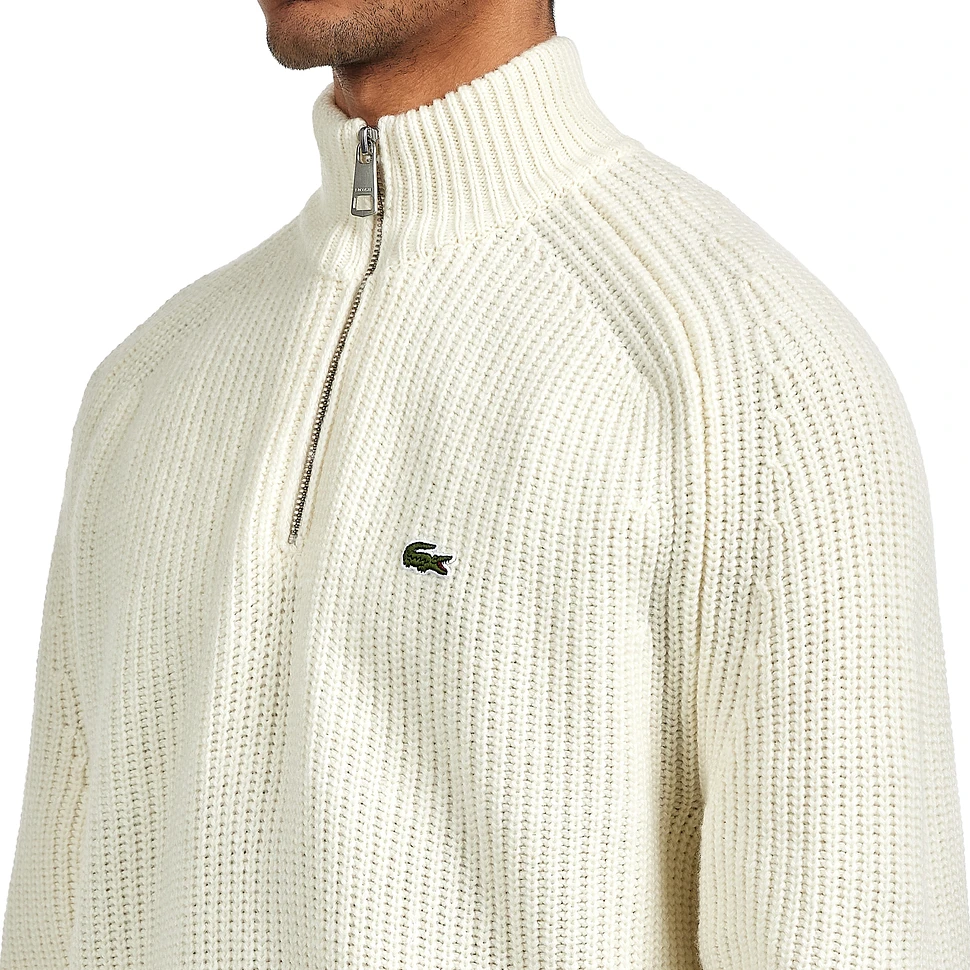 Lacoste - Carded Wool High Neck Zipped Sweater