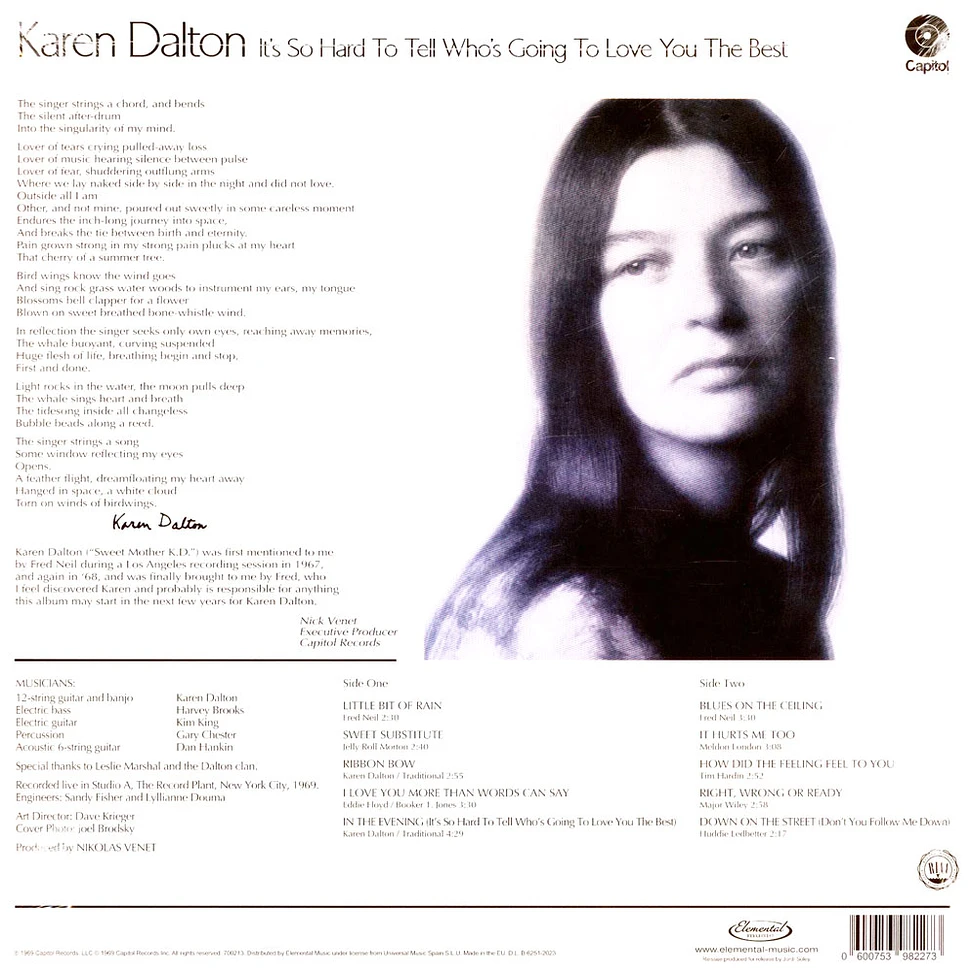 Karen Dalton - It's So Hard To Tell Who's Going To Love You...