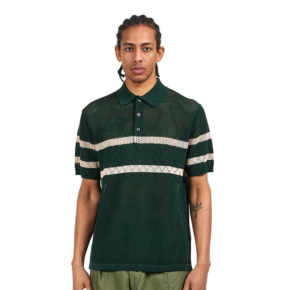 Beams Plus - Knit Polo Mesh Stripe