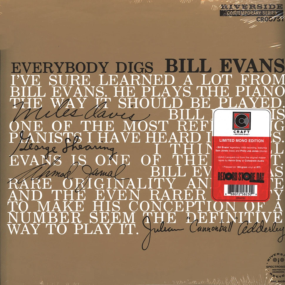 Bill Evans Trio - Everybody Digs Bill (Mono Mix) Record Store Day 2024 Vinyl Edition