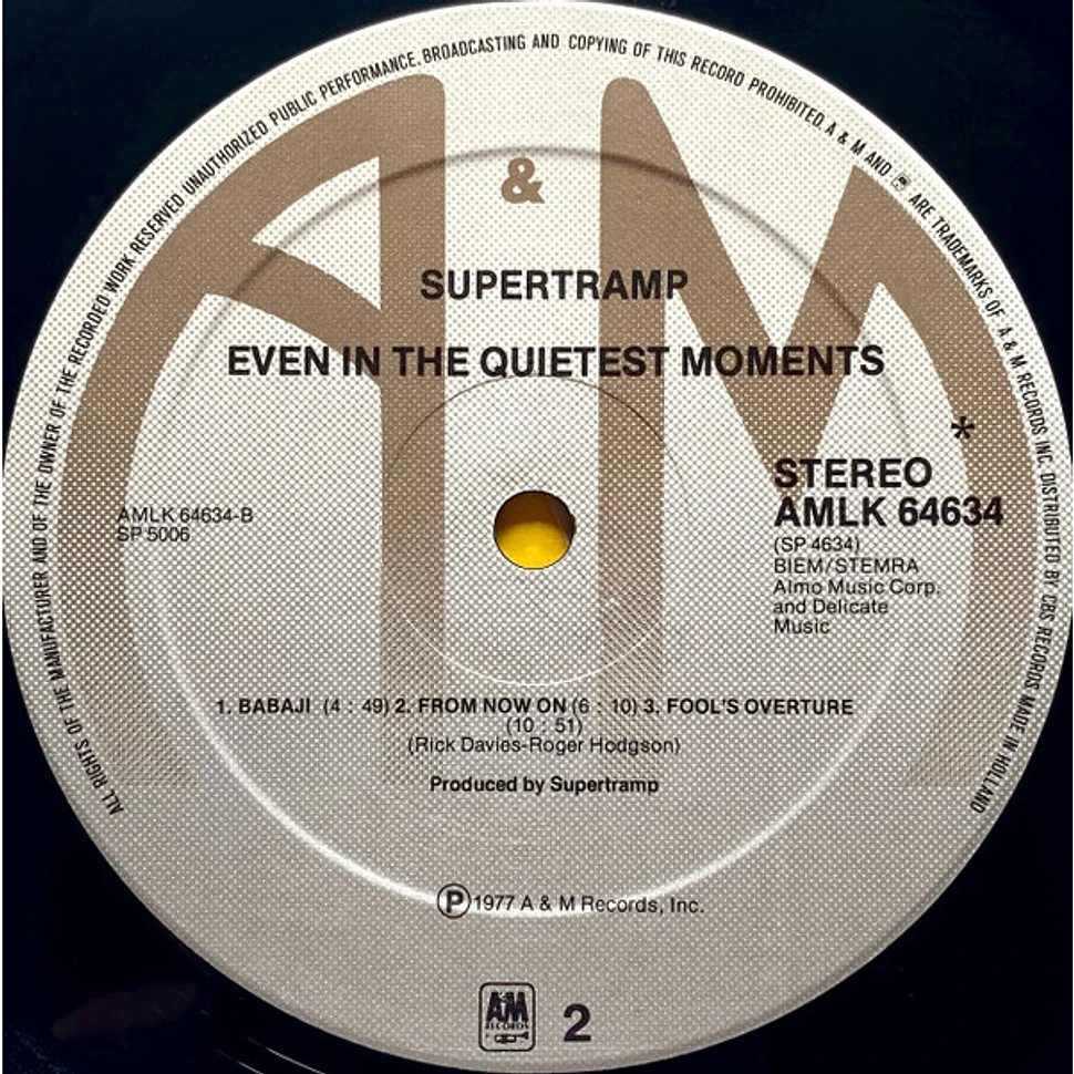 Supertramp - Even In The Quietest Moments...