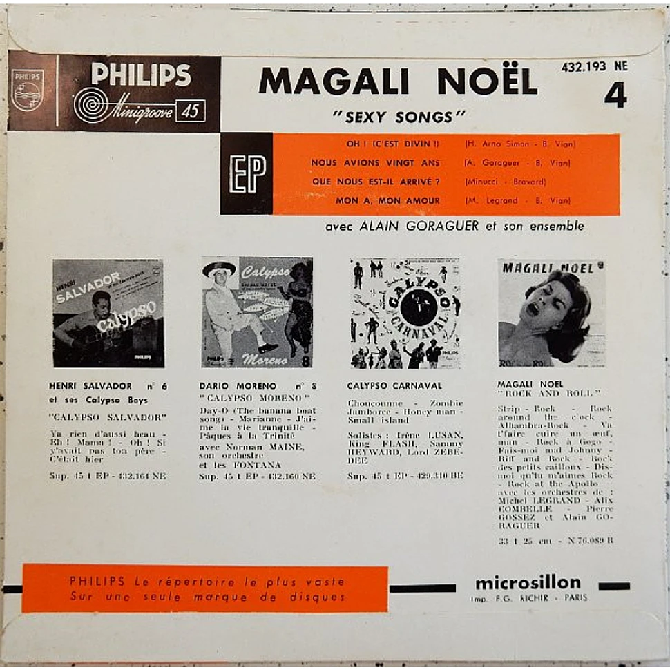 Magali Noël Avec Alain Goraguer Et Son Ensemble - Sexy Songs N° 4