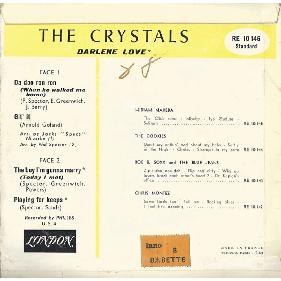 The Crystals / Darlene Love - Da Doo Ron Ron