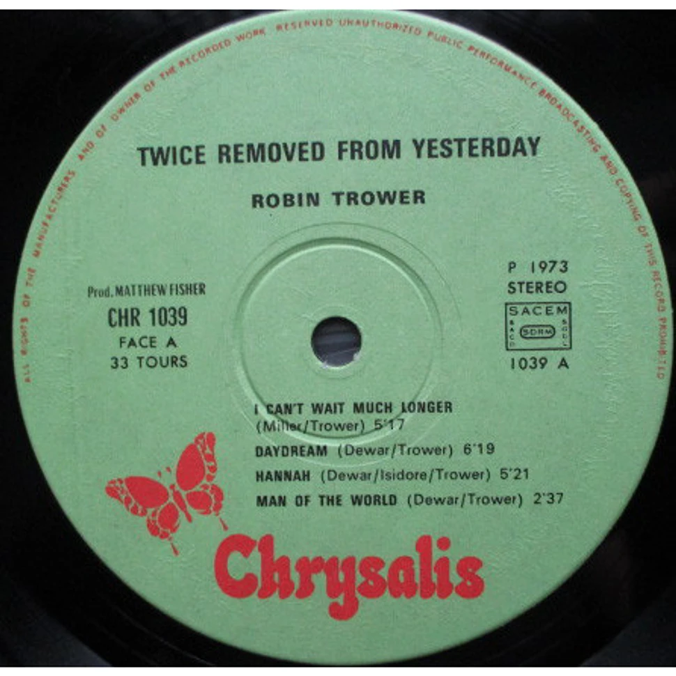 Robin Trower - Twice Removed From Yesterday