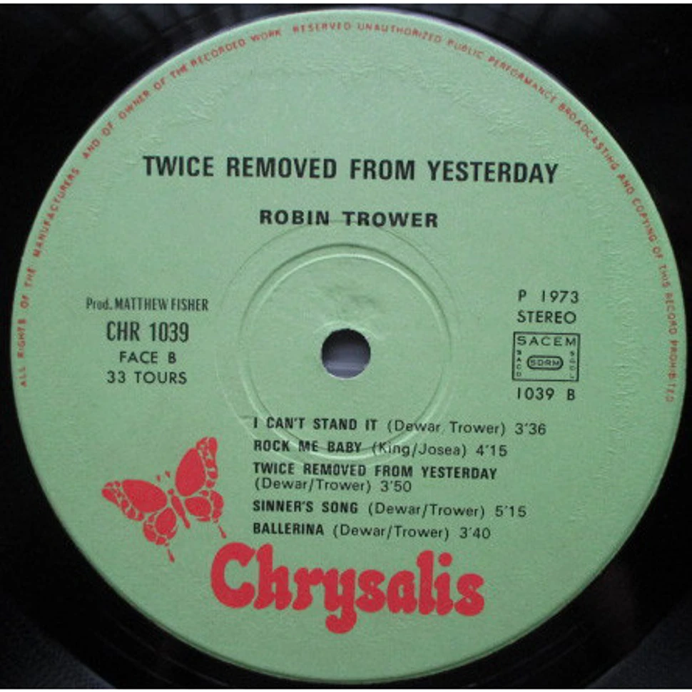 Robin Trower - Twice Removed From Yesterday