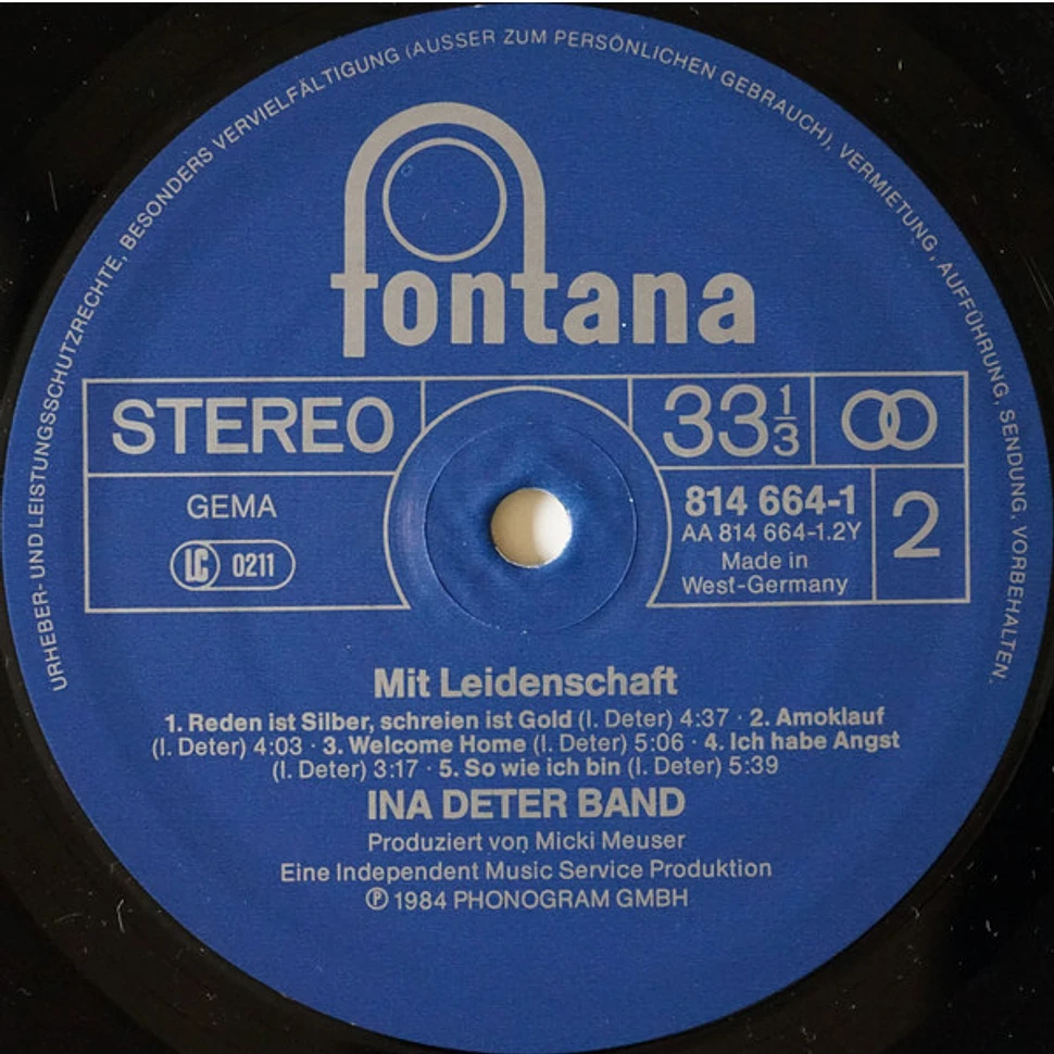 Ina Deter Band - Mit Leidenschaft